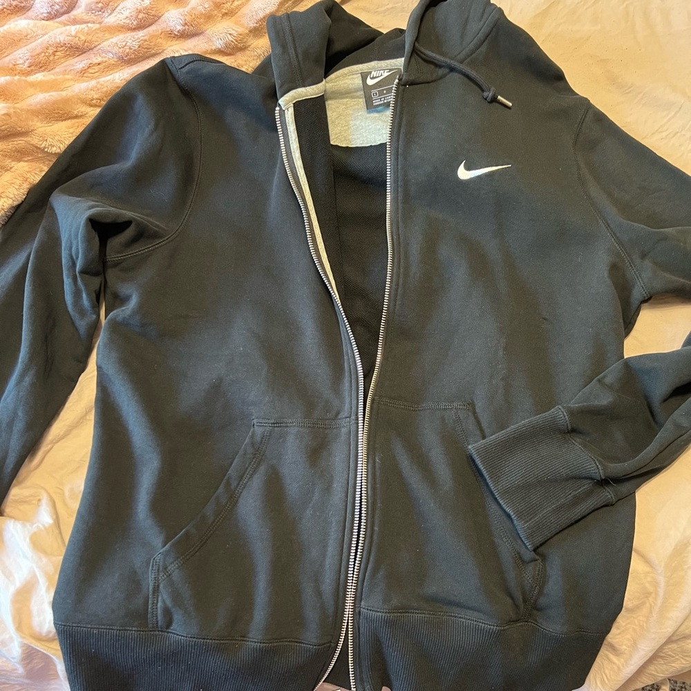 Nike Black Zip Up Jacket - Large